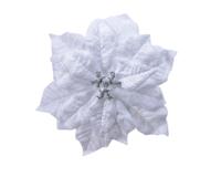 Poinsettia stof op clip wit