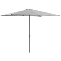 Staande Parasol in aluminium, 200x300 cm, rechthoekig, lichtgrijs