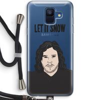 Let It Snow: Samsung Galaxy A6 (2018) Transparant Hoesje met koord