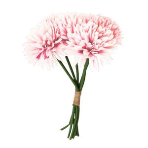 Chaks Kunstbloemen boeket dahlia - licht roze - 26 cm - bloemstuk - onderhoudsvrij