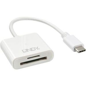 Lindy 43185 USB 3.0 (3.1 Gen 1) Type-C Wit geheugenkaartlezer