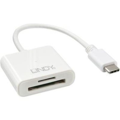 Lindy 43185 USB 3.0 (3.1 Gen 1) Type-C Wit geheugenkaartlezer