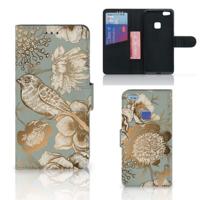 Hoesje voor Huawei P10 Lite Vintage Bird Flowers Hoesje voor Huawei P10 Lite Vintage Bird Flowers