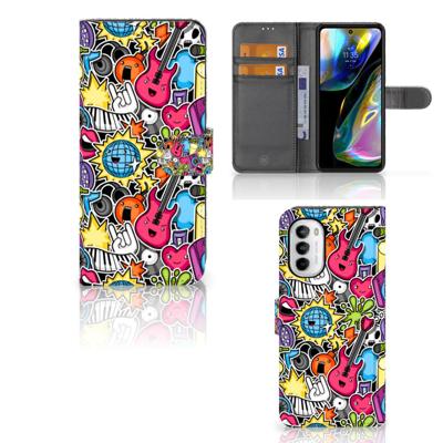 Motorola Moto G52 | Moto G82 | Wallet Case | met Pasjes | Punk Rock