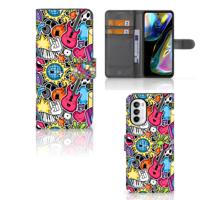 Motorola Moto G52 | Moto G82 | Wallet Case | met Pasjes | Punk Rock