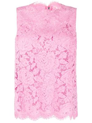 Dolce & Gabbana haut sans manches à fleurs - Rose