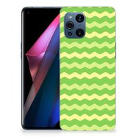 OPPO Find X3 | X3 Pro TPU bumper Waves Green - thumbnail