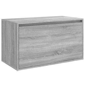 vidaXL Halbankje 80x40x45 cm bewerkt hout grijs sonoma eikenkleurig