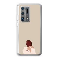 I drink wine: Huawei P40 Pro Plus Transparant Hoesje