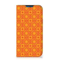 iPhone 14 Pro | Hoesje met Magneet | Batik Oranje