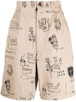Junya Watanabe MAN short chino à imprimé graphique - Marron