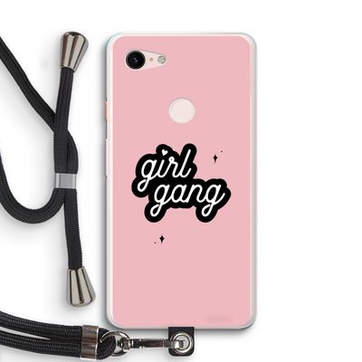 Girl Gang: Pixel 3 XL Transparant Hoesje met koord