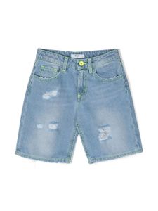 MSGM Kids short à effet usé - Bleu