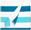 The One Towelling TH1090 Beach Towel Stripe - Petrol/Mint/White - 90 x 190 cm