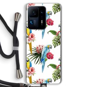 Kleurrijke papegaaien: Xiaomi Mi Mix 4 Transparant Hoesje met koord