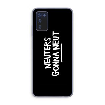 Neuters (zwart): Samsung Galaxy A03s Transparant Hoesje