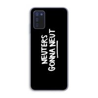 Neuters (zwart): Samsung Galaxy A03s Transparant Hoesje