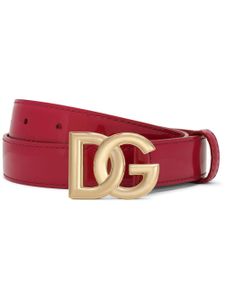 Dolce & Gabbana ceinture en cuir à boucle logo - Rose