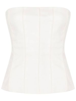 Gloria Coelho haut corset en serge - Blanc