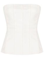 Gloria Coelho haut corset en serge - Blanc