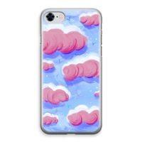Roze wolken met vogels: iPhone 8 Transparant Hoesje