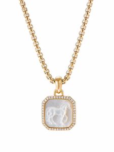 David Yurman pendentif Petrvs Horse en or 18ct orné de diamants