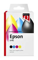 Inktcartridge quantore epson 27xl zwart+3kleur | 12 stuks