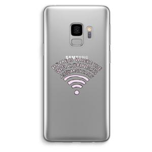 Home Is Where The Wifi Is: Samsung Galaxy S9 Transparant Hoesje