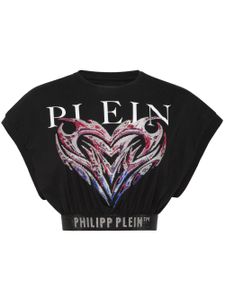 Philipp Plein t-shirt en coton à logo imprimé - Noir