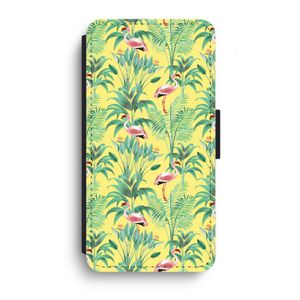 Flamingo party: iPhone XR Flip Hoesje