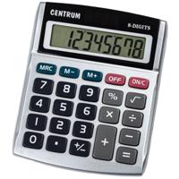 Rekenmachine/calculator - zilver - 13 x 10 cm - school of kantoor