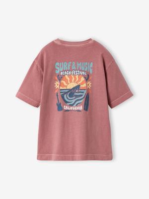 Oversized t-shirt voor jongens van katoen oudroze