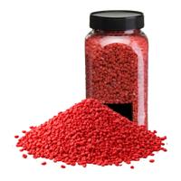 Home & Styling decoratie stenen/granulaat - 5x - 650ml - rood - hobby steentjes