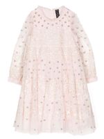 NEEDLE & THREAD KIDS robe évasée Beatrice à pois - Rose