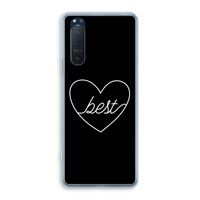 Best heart black: Sony Xperia 5 II Transparant Hoesje Best heart black: Sony Xperia 5 II Transparant Hoesje