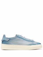 Santoni baskets à effet délavé - Bleu