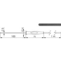 Greisinger GF 1T-T3-AA-BNC Dompelsensor -70 tot +250 °C Sensortype Pt1000 Greisinger GF 1T-T3-AA-BNC Dompelsensor -70 tot +250 °C Sensortype Pt1000