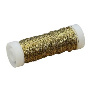 Binddraad/wikkeldraad- goud - op rol - 35 mtr - bouillon - metaal draad - hobbydraad   -