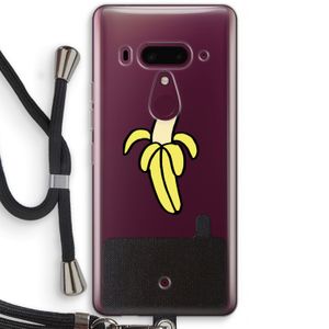 Banana: HTC U12+ Transparant Hoesje met koord