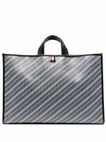 Thom Browne sac cabas à motif monogrammé - Gris - thumbnail