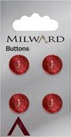 Milward Rode Parelmoer Knoop 12mm (4 stuks)