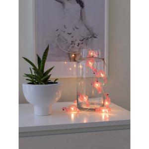 Konstsmide 3132-343 Motief lichtketting Flamingo Binnen werkt op batterijen Aantal lampen 10 LED Warmwit Verlichte lengte: 1.8 m Timer