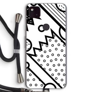 Pop Art #4: Pixel 4a 5G Transparant Hoesje met koord