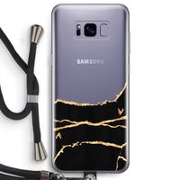 Gouden marmer: Samsung Galaxy S8 Plus Transparant Hoesje met koord