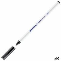 Permanente markeerstift Edding Textil 4600 Zwart (10 Stuks) - thumbnail