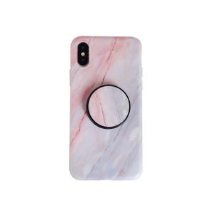 iPhone 7 hoesje - Backcover - Marmer - Ringhouder - TPU - Roze