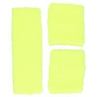 Foute 80s/90s party verkleed accessoire zweetbandjes set - neon geel - jaren 80/90 thema feestje