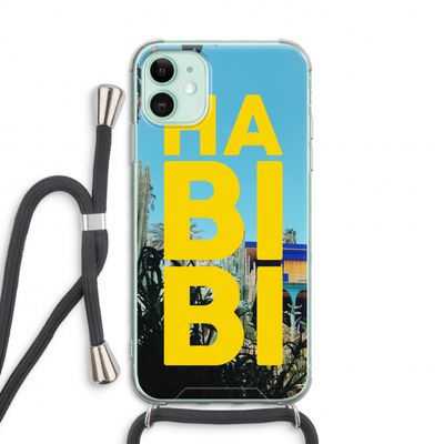 Habibi Majorelle : iPhone 11 Transparant Hoesje met koord