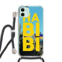 Habibi Majorelle : iPhone 11 Transparant Hoesje met koord