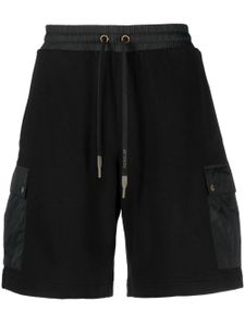 Moncler short en coton à patch logo - Noir